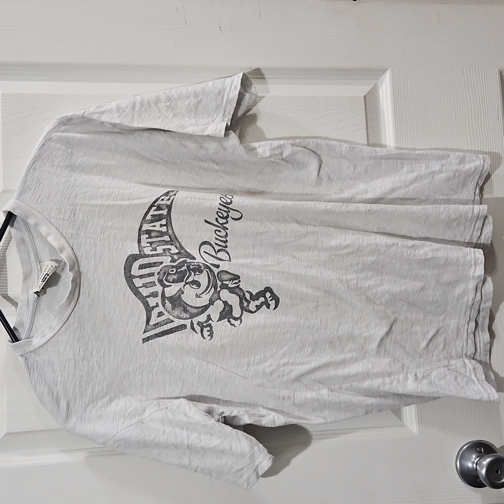 J. America Ohio State Buckeyes White Tee Size Large